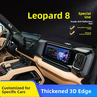 Leopard 8 Dashboard cover with leopard logo