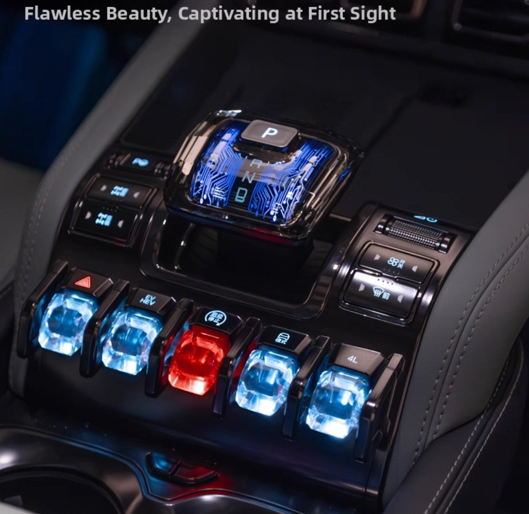 Leopard 8 & 5 Crystal Gear Shift Knob, Sci-Fi Luminous Gear Shift Knob