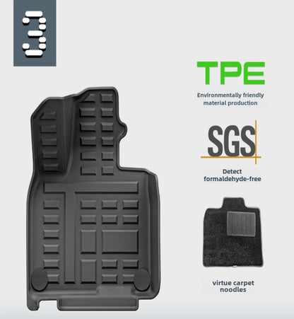 23-26 Models of Rox 01 , 2 Layers Car Floor Mats, Six-Seater/Seven-Seater Tpu + fabric Floor Mats, Full Coverage